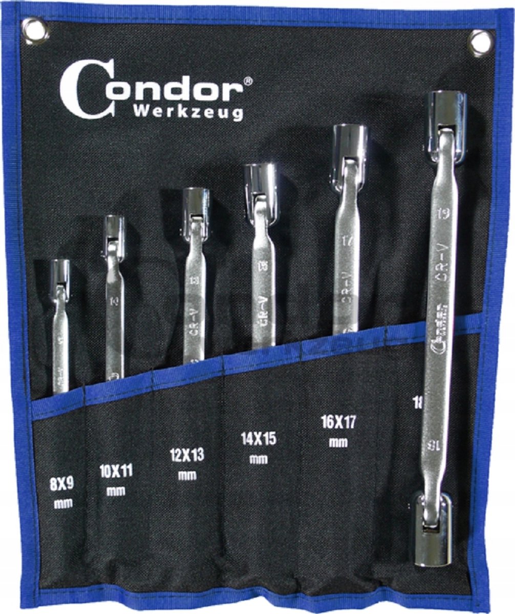 Dopsleutelset met Cardan 8-19 mm, 6 Delig