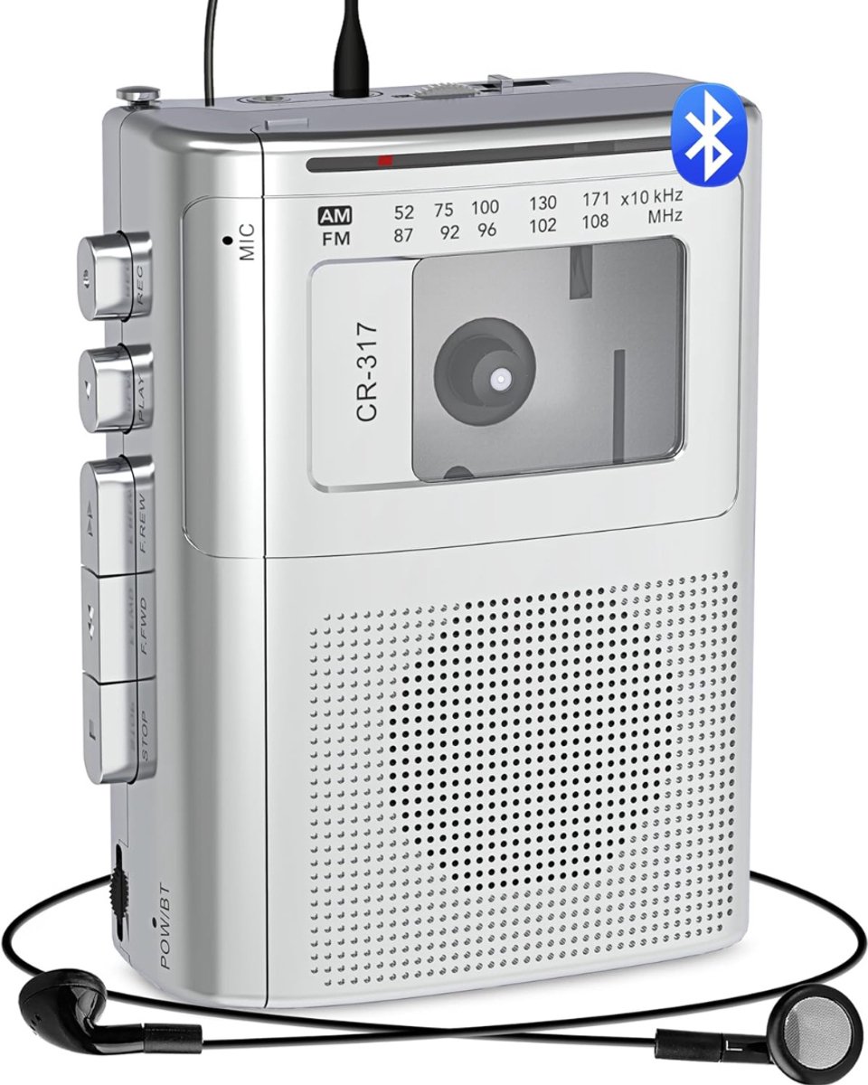 DailySupplies® Cassette Speler - Walkman -Zilver