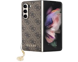 Guess Charm geschikt voor Samsung Galaxy Z Fold 5 hoesje - Bruin