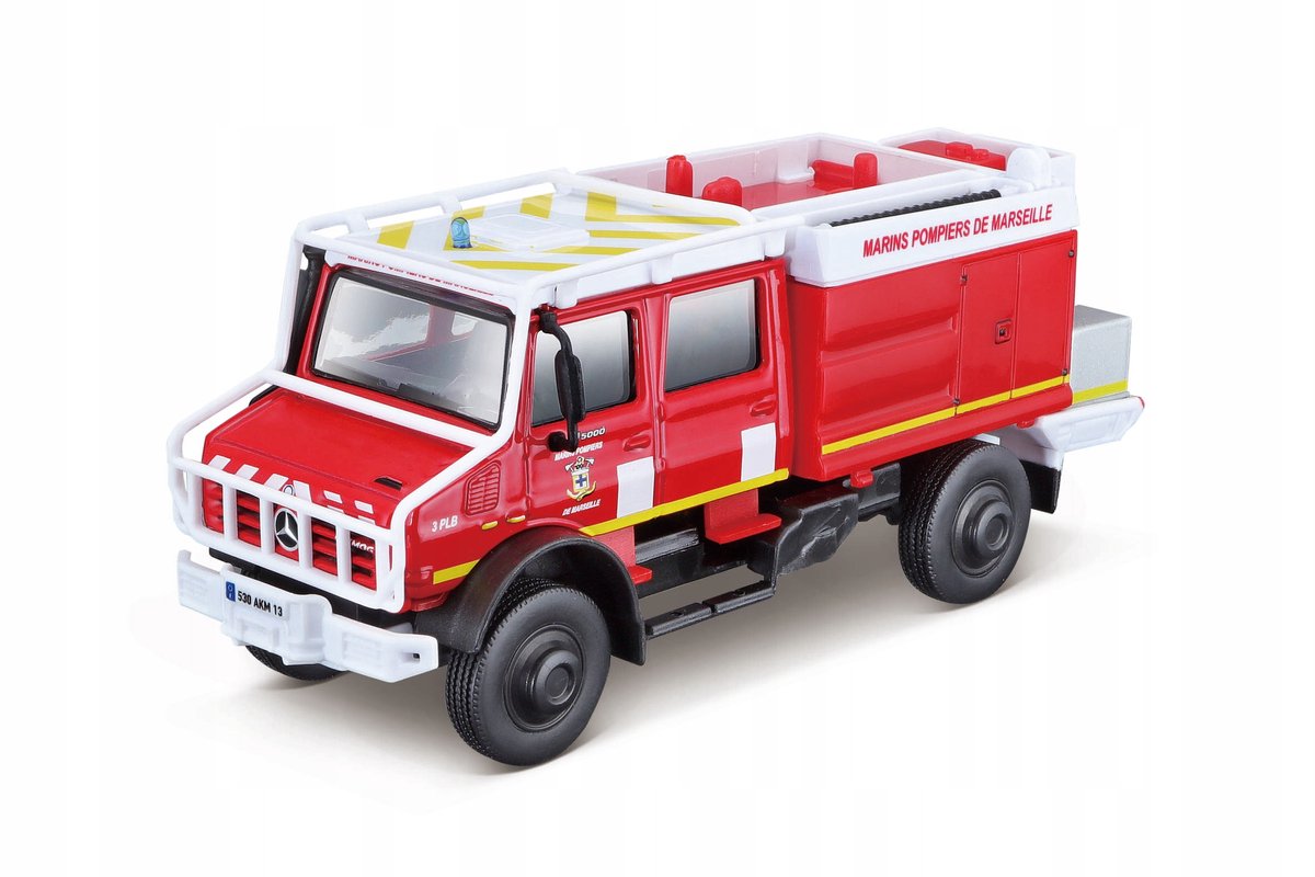 BBURAGO Mercedes-Benz Unimog U5023 1/50, Servicevoertuig miniatuur, Voorgemonteerd, 1:50, Mercedes-Benz Unimog U5023, Elk geslacht, Rood, Wit