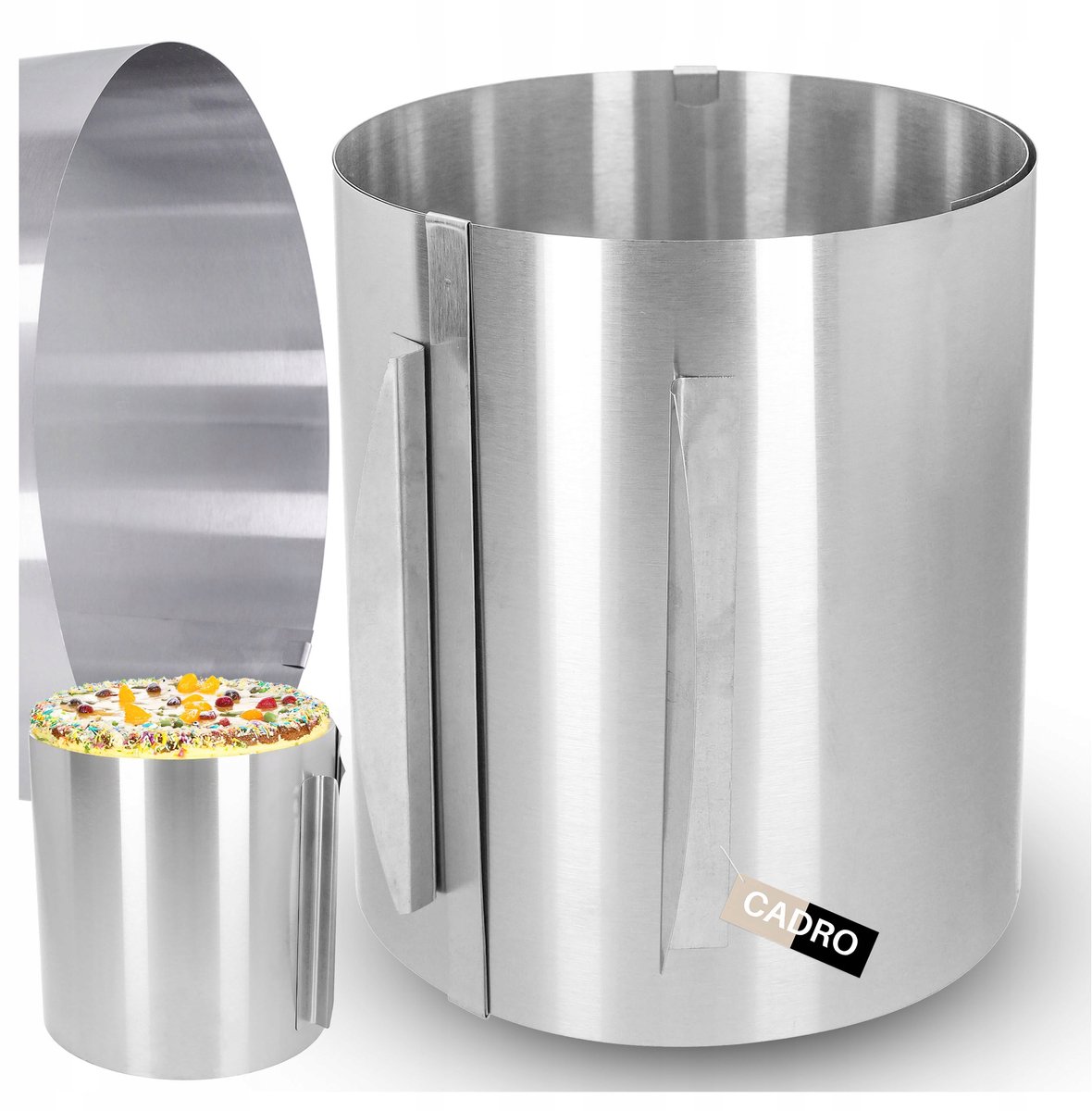 Verstelbare Taartring 20cm (16-30cm) - Roestvrij Staal