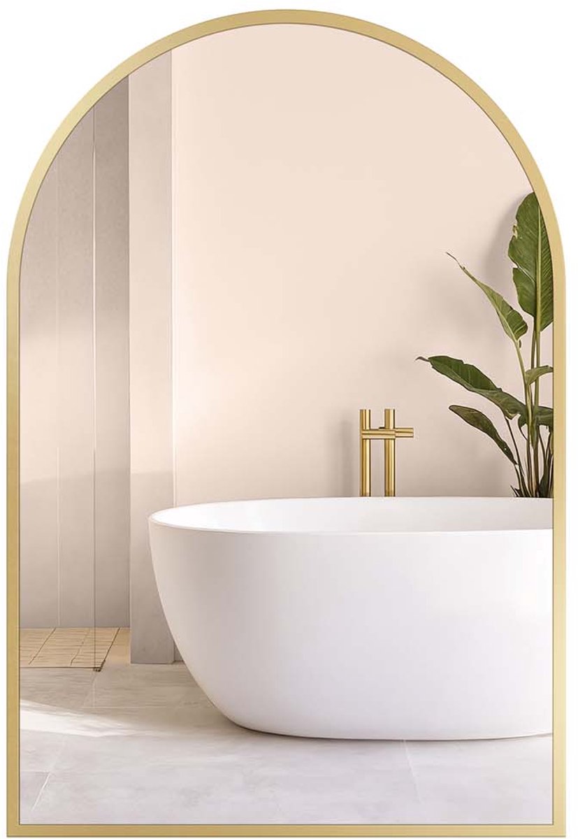 Wandspiegel – Gebogen – Aluminium frame