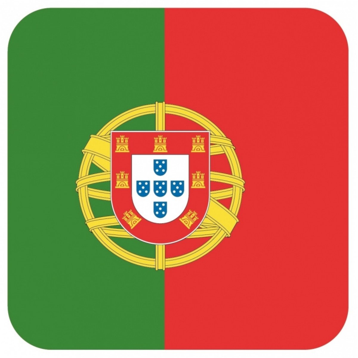 Bierviltjes Portugese vlag vierkant 15 st - onderzetters