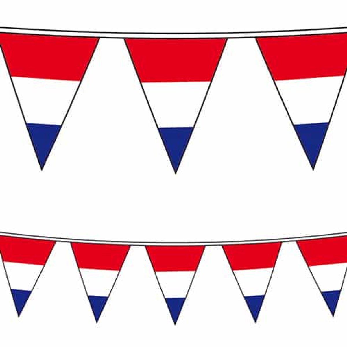 Folat - Vlaggenlijn RWB (10 meter) - WK voetbal 2026 - WK voetbal versiering - WK voetbal outfit - Nederland WK