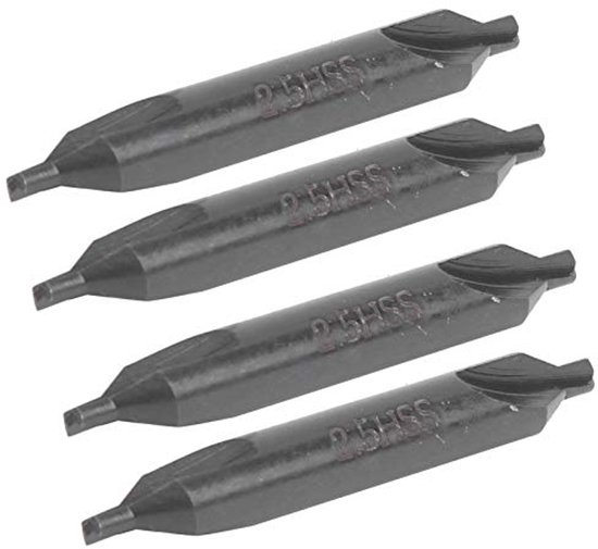 7 Stuks Center Boren Set, M2 Hoge Snelheid Staal 60-Graden Hoek Center Boren Kit Verzinkmachine Gereedschap voor Draaibank Metaalbewerking Maat 1.0 1.5 2.0 2.5 3.0 4.0 5.0