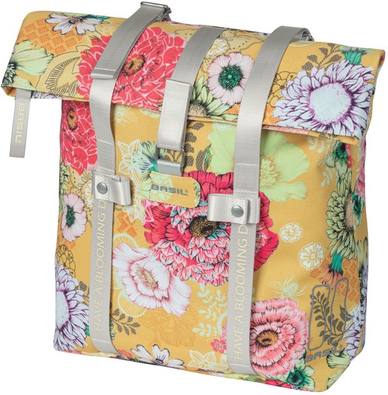 Basil Bloom Field Fietsshopper - 15-20 Liter - Waterdicht - Geel van Basil — afbeelding 5