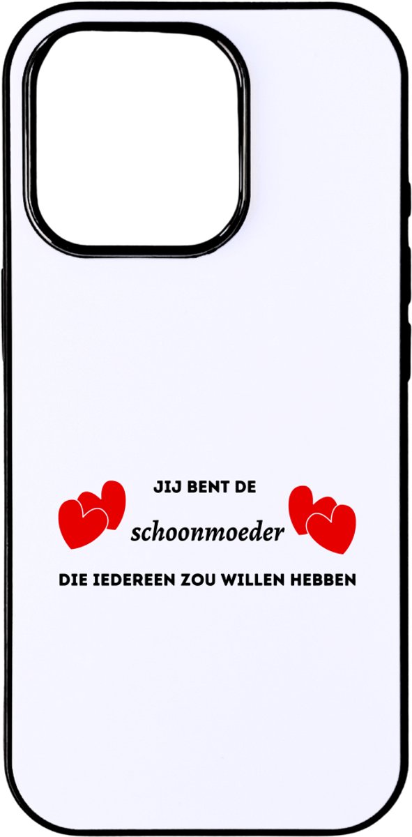 Hacebo® - jij bent de schoonmoeder die iedereen zou willen hebben telefoonhoesje - geweldige schoonmoeder - telefoonhoesjes - liefste schoonmoeder - verjaardag - cadeau - kado - bedankje - geschenk - hoesje geschikt voor iPhone 16 Pro
