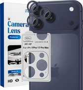 REOVO Camera Protector – Geschikt voor iPhone 17 Pro / 17 Pro Max - 0.05mm Slim Fit – Diep Blauw -Titanium Frame – Anti-Kras & Schokbestendig
