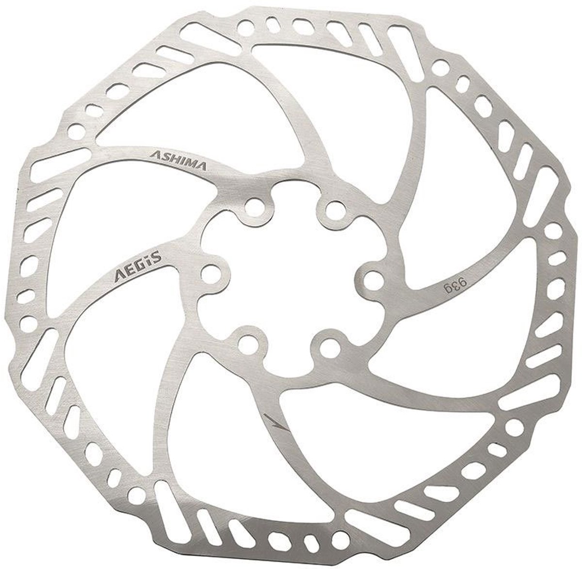 Ashima Aro 15 Aegis 6b Remschijf Zilver 203 mm