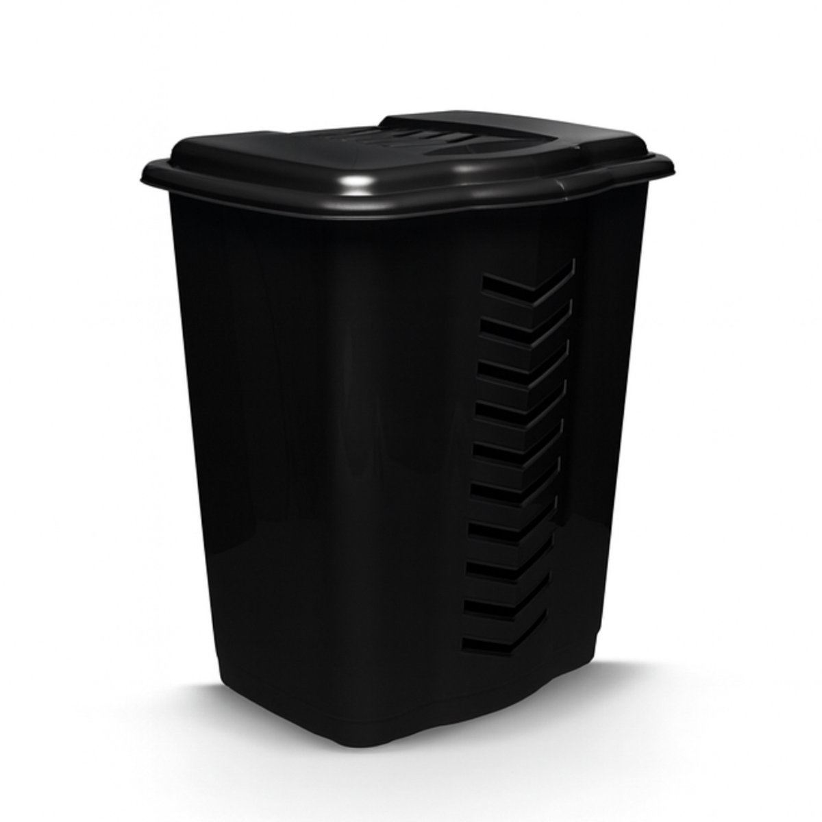 HL – Wasmand met Deksel – 50 Liter - Zwart