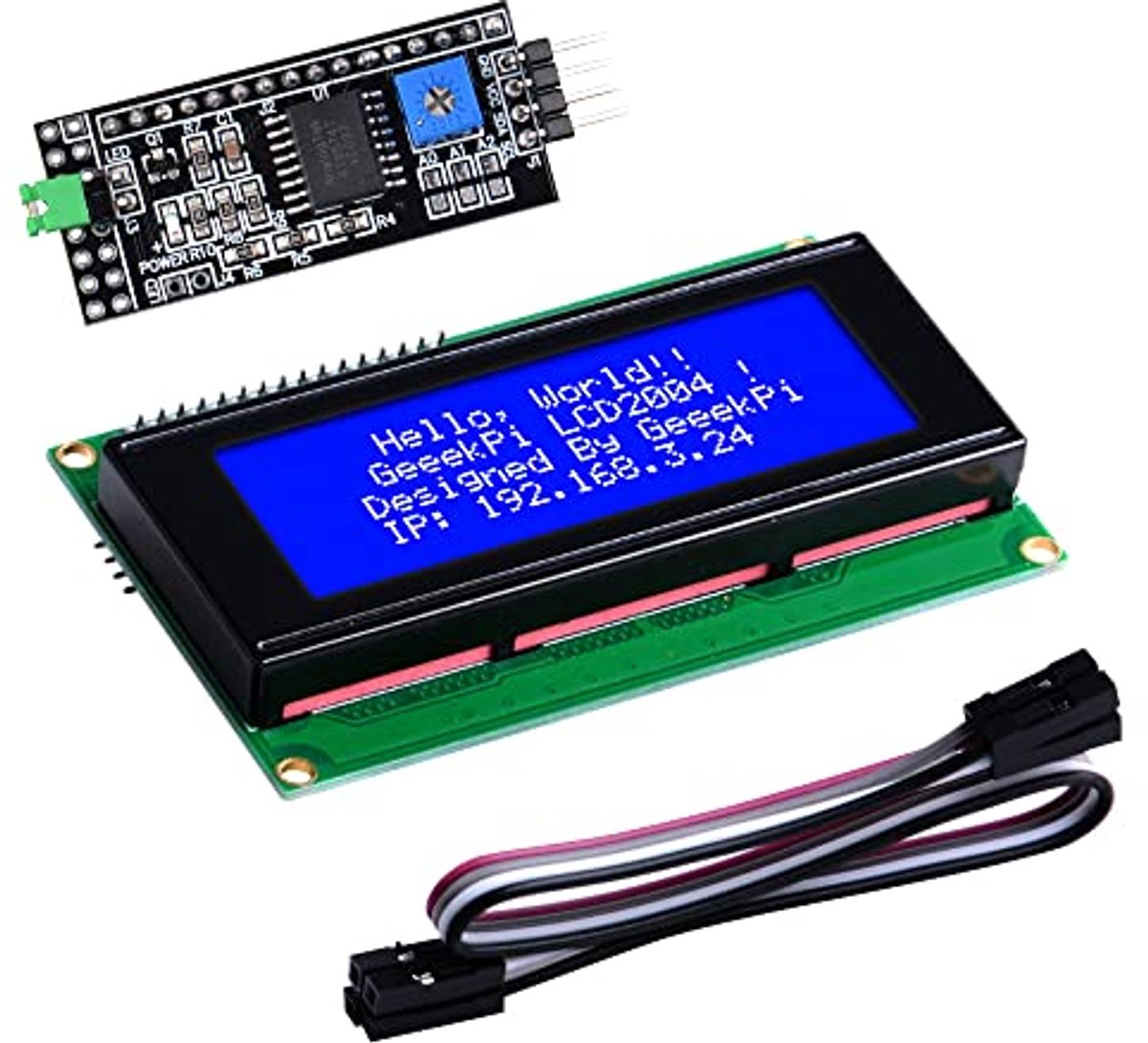 LCD 2004 Display Module 20x4 met I2C Ondersteuning en Blauwe Achtergrondverlichting voor Arduino en Raspberry Pi