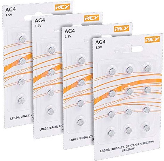 Set van 48 Lithium Knoopcelbatterijen AG4 1.5V - Perfect voor Apparaten ...