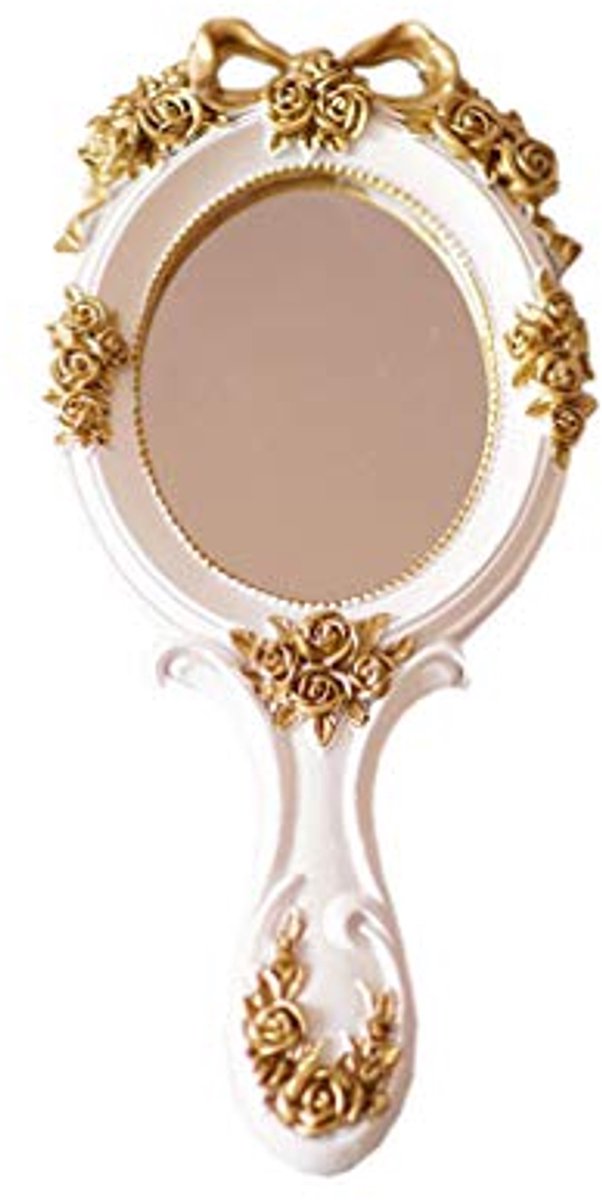 Vintage handspiegel voor make-up en decoratie - compact en elegant