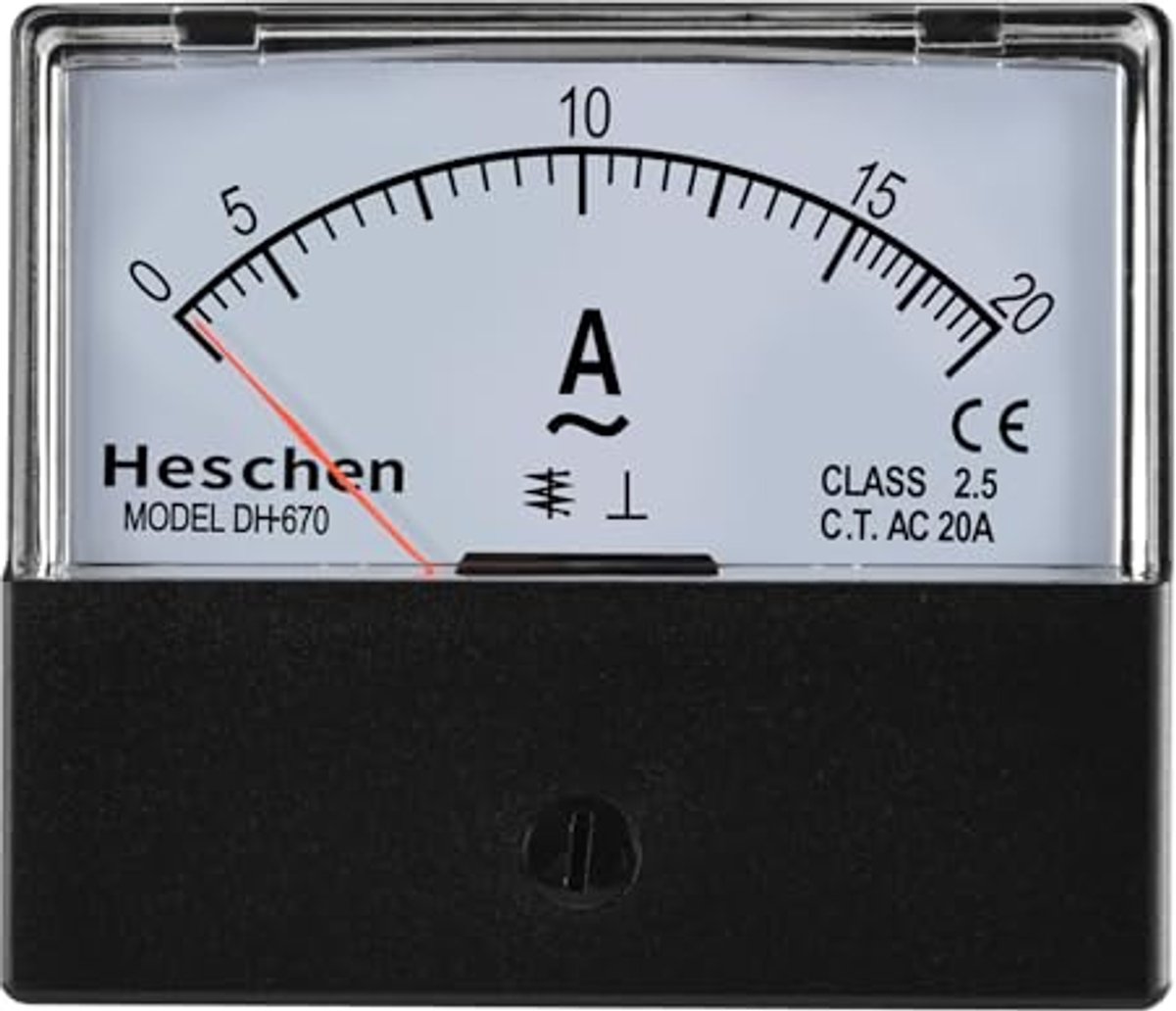 Rechthoekige Huidige Meter Ammeter Tester AC 0-20A Klasse 2.5