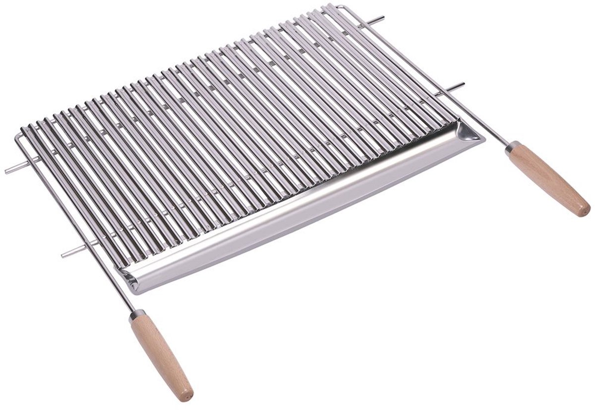 Sauvic V-vormige Barbecuegrill 80x44 Cm Zilver