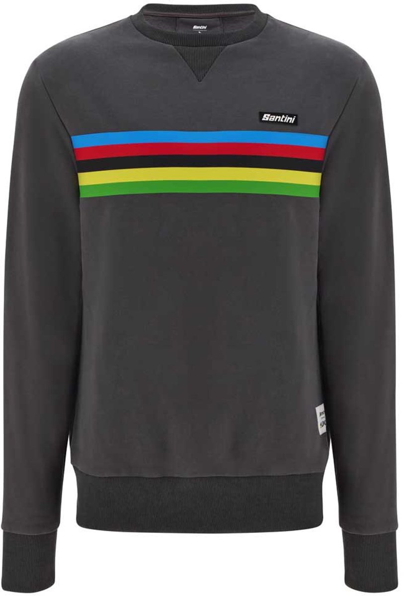 Santini Uci World Champion Sweatshirt Grijs 2XL Man