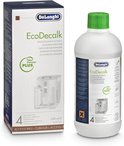 Pak en fles De'Longhi EcoDecalk ontkalker met afbeelding van koffiemachine.