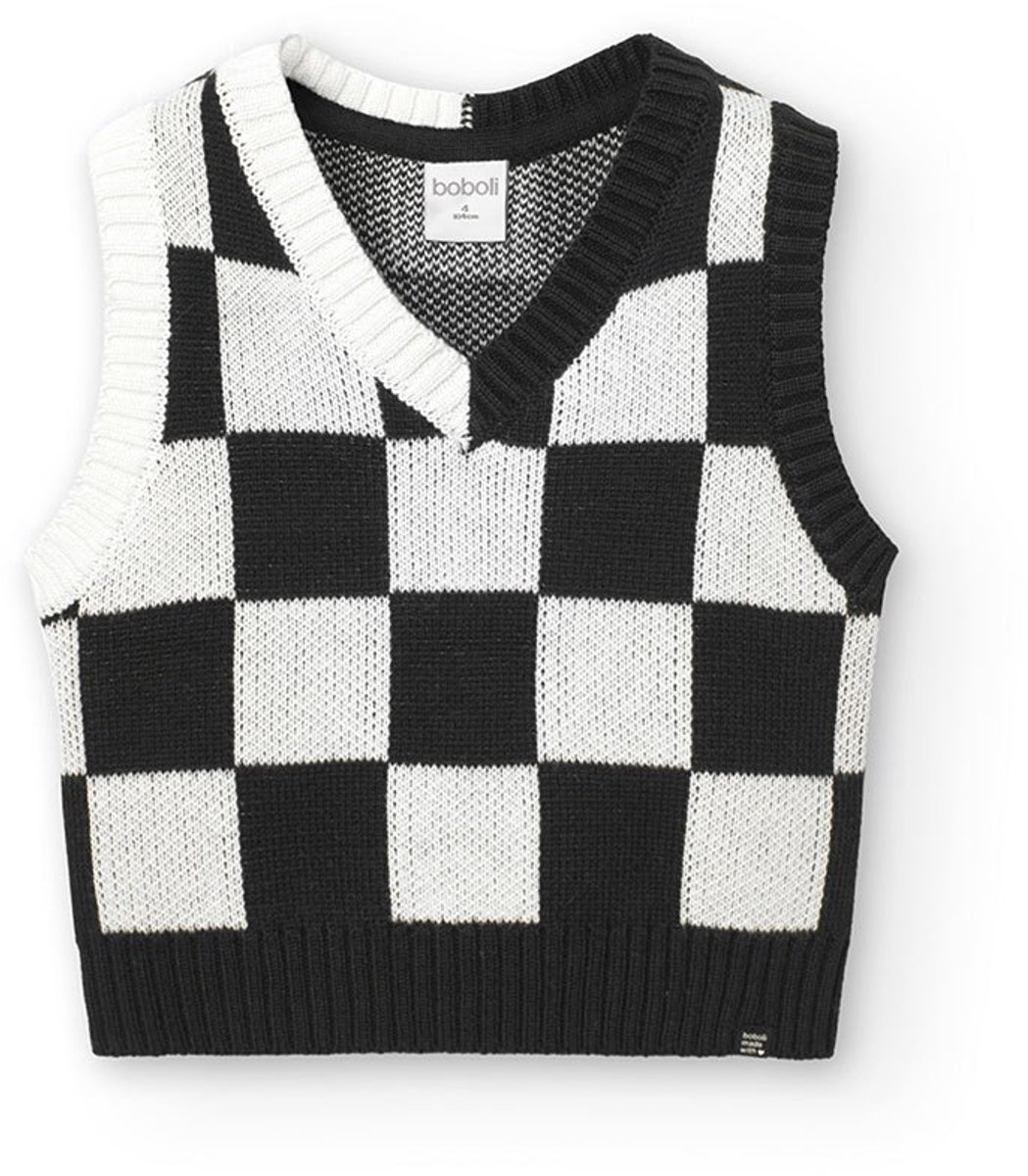 Boboli Knitwear Check Vest Veelkleurig 4 Years Meisje
