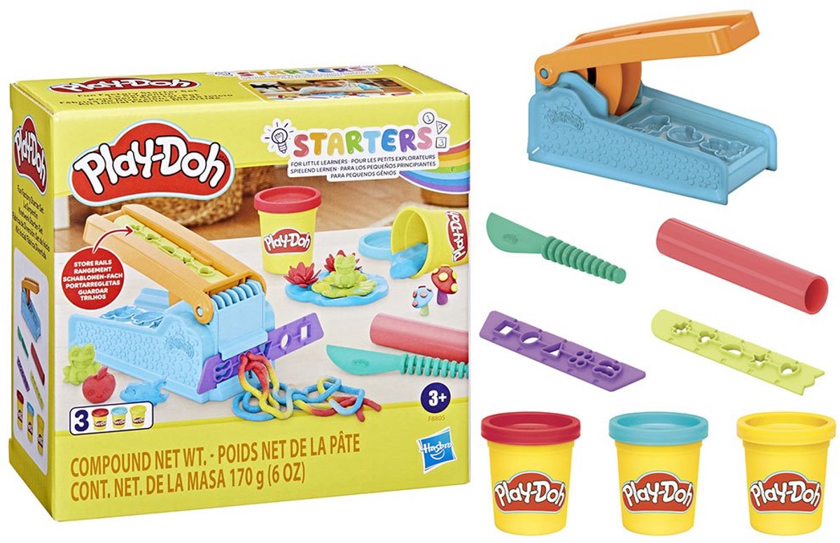 Play-Doh Fun Factory Start Set Speelset - Boetseerklei - Inclusief 3 Play-Doh potjes - Knutselen voor kinderen — afbeelding 11