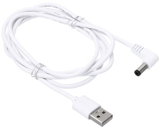 USB naar 5,5 x 2,5mm DC Kabel - 2 x 0,25mm2 - 1 meter - Zwart