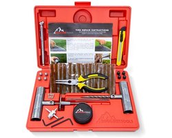 Krachtige Bandenreparatieset voor Auto, Vrachtwagen, SUV, ATV en Motorfiets - 56-Delig