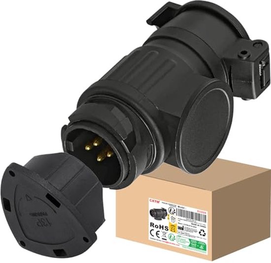 Adaptateur 13 broches vers prise remorque 7 broches avec cache de stationnement pour systèmes 12 V