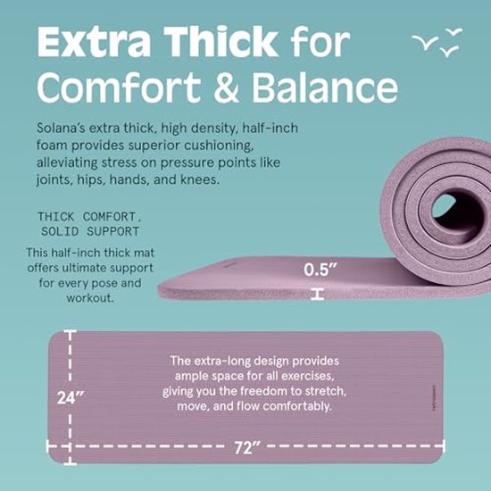 Dikke Antislip Yogamat met Nylonriem voor Yoga en Training — afbeelding 3