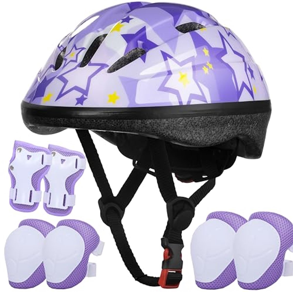 Verstelbare Kinderhelm met Beschermende Sportuitrusting voor Jongen en Meisje 3-8 Jaar
