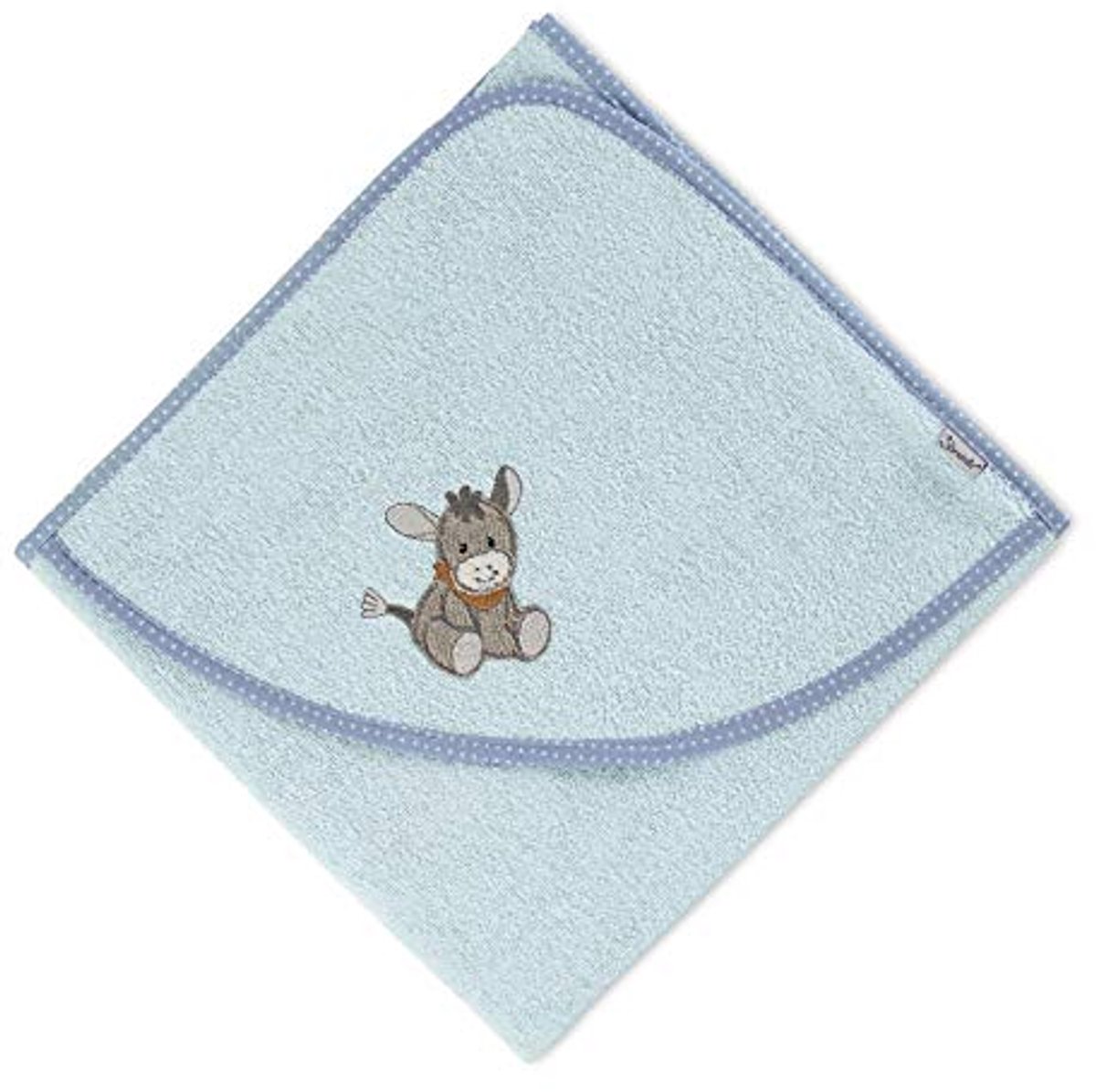 Badhanddoek met capuchon voor baby's en kinderen - lichtblauw, 80 x 80 cm