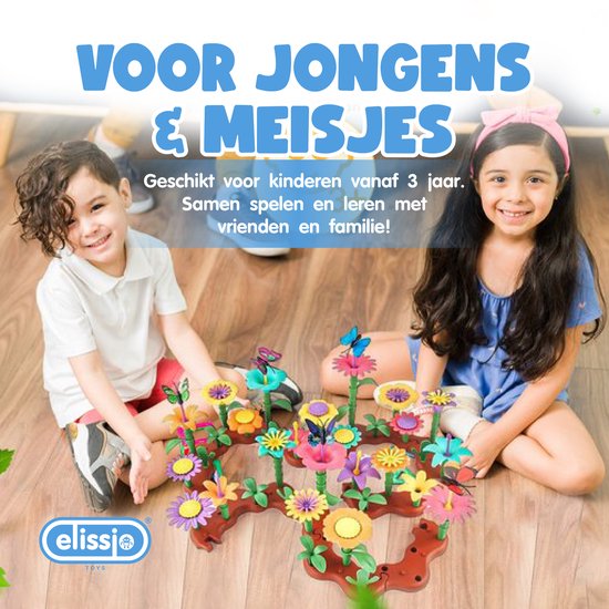 Elissio® - Bloemen Bouwset 144-delig - Montessori Kinderspeelgoed vanaf 3 Jaar - Creatief Speelgoed - Educatief Speelgoed - Voor Meisjes en Jongens - bloemenbouwset - Open ended speelgoed - Kleuter speelgoed van Merkloos — afbeelding 4