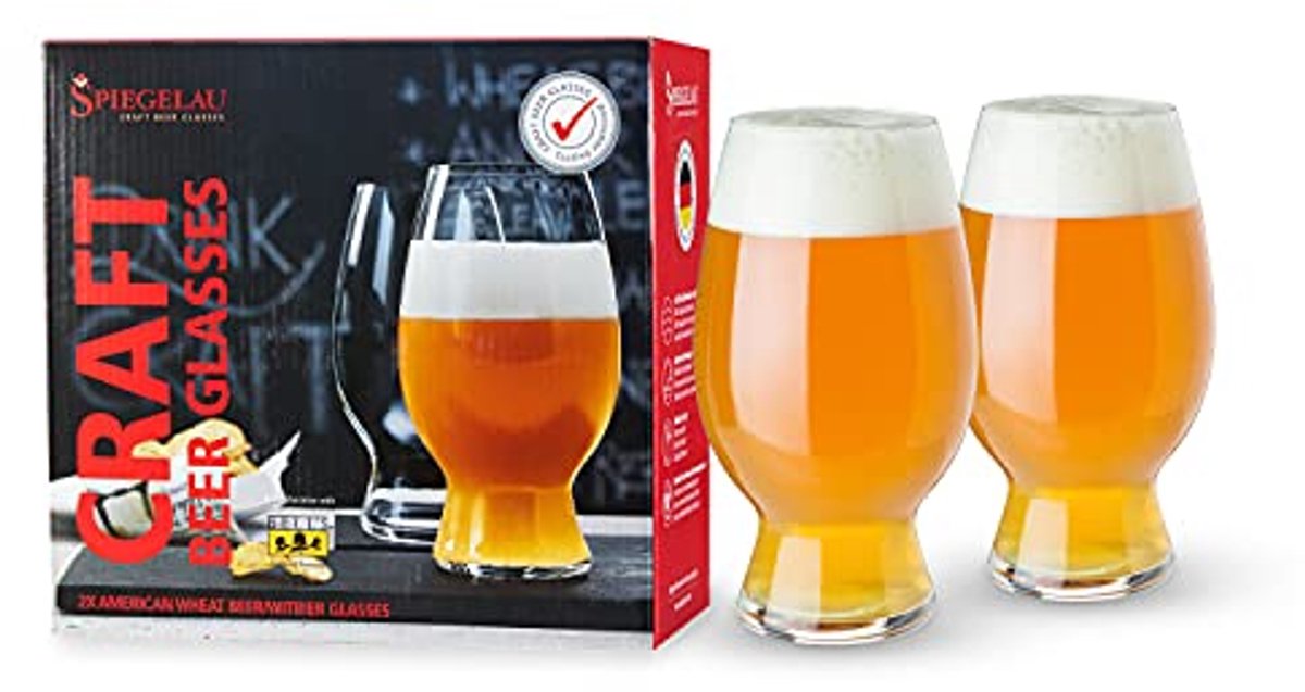 Craft Bierglazen voor Amerikaans Tarwebier - Set van 2, Kristal, 750 ml