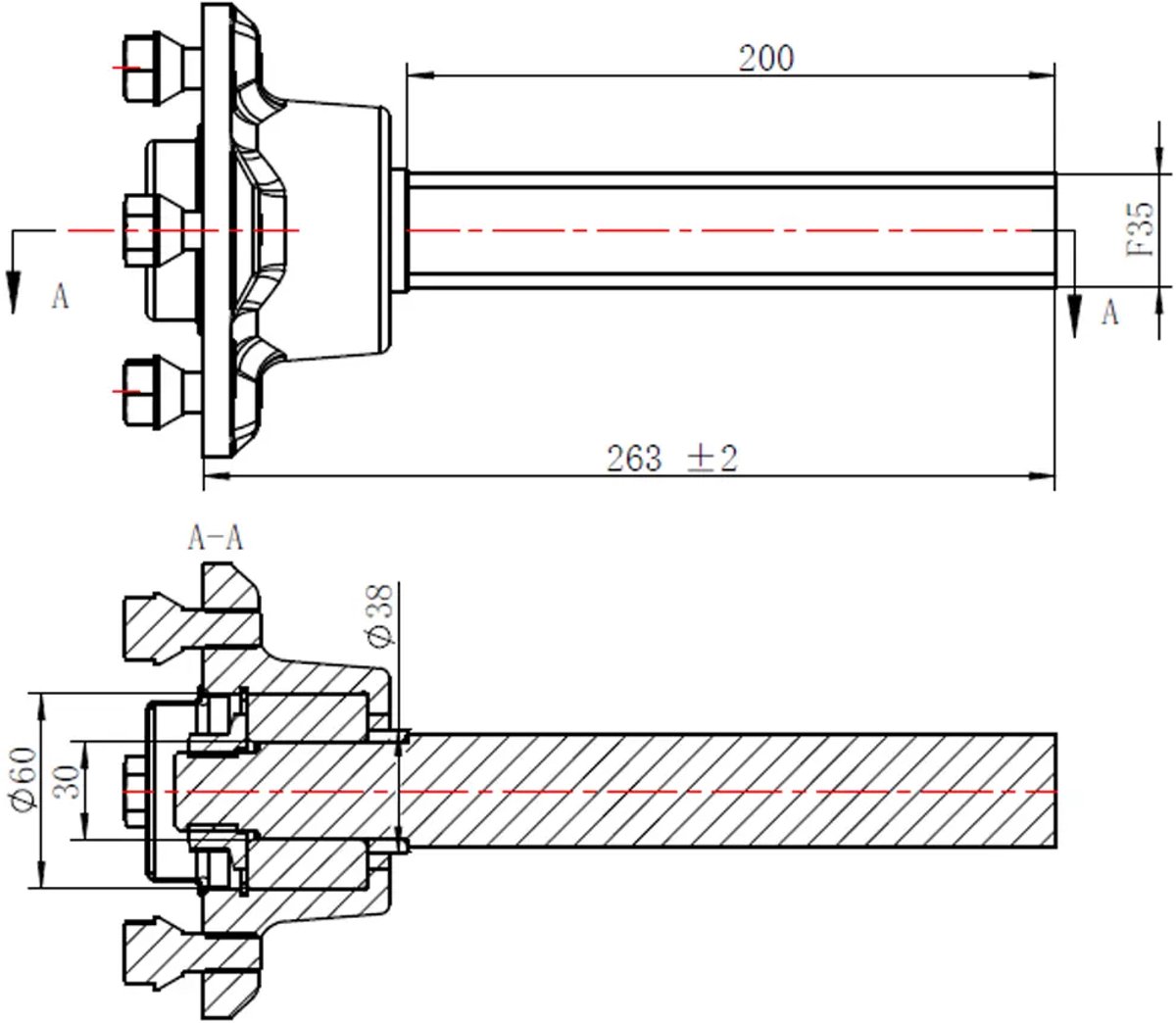 18x9,50-8 ATV/quad-aanhangwagenkit, noppenbanden, naaf en halve assen, gegoten koppeling, 204 kg