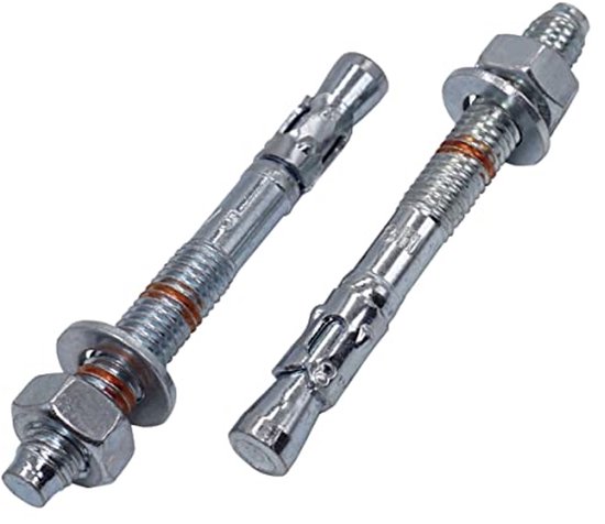 SKIR'CO (10 stuks) Verzinkte wigankers M12 x 140 mm, metalen pluggen