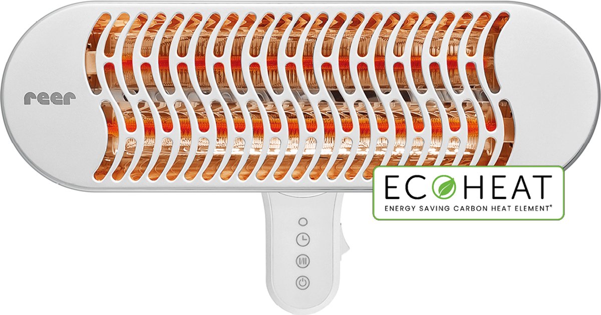 Reer HeatCare+ Commode Verwarmer Wit - Baby Warmtestraler voor de Commode - Wandgemonteerde Infrarood Verwarmer met Automatische Uitschakeling