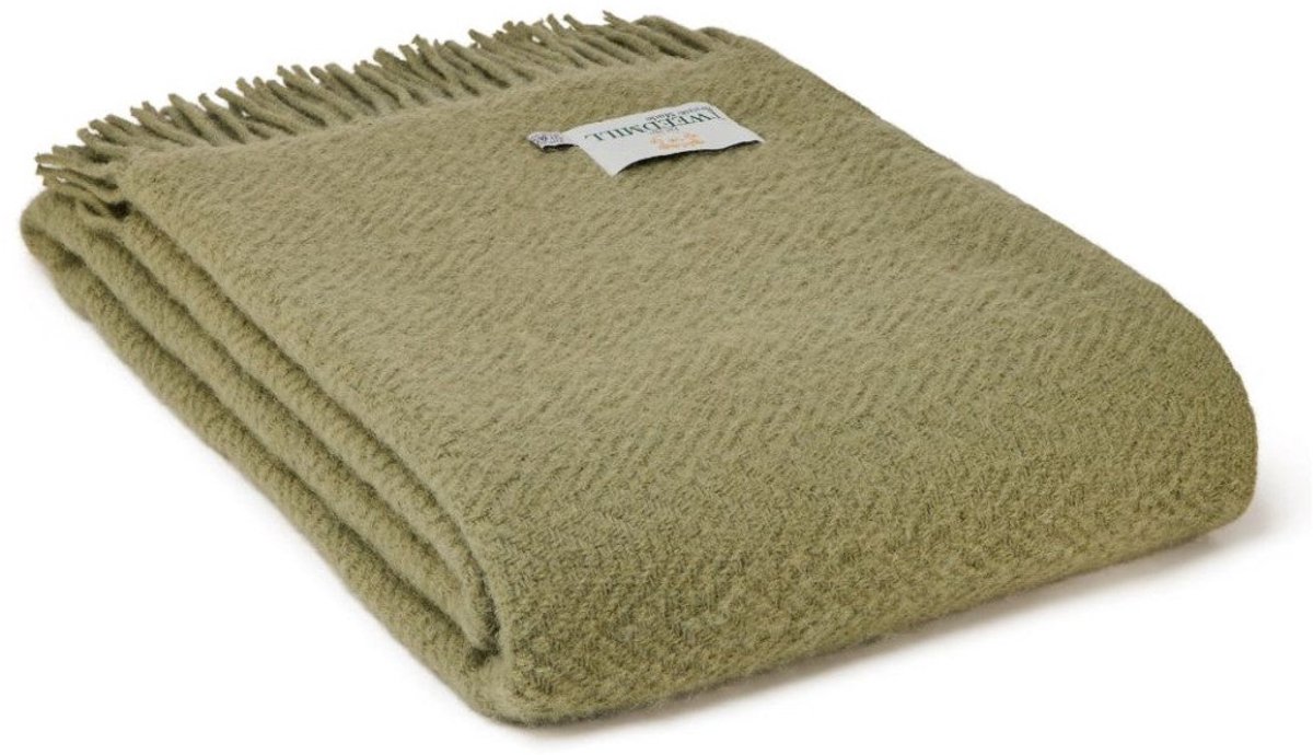 Tweedmill Plaid Moorland Sage – Pure New Wool – 130x200 cm - Tweedmill Groen