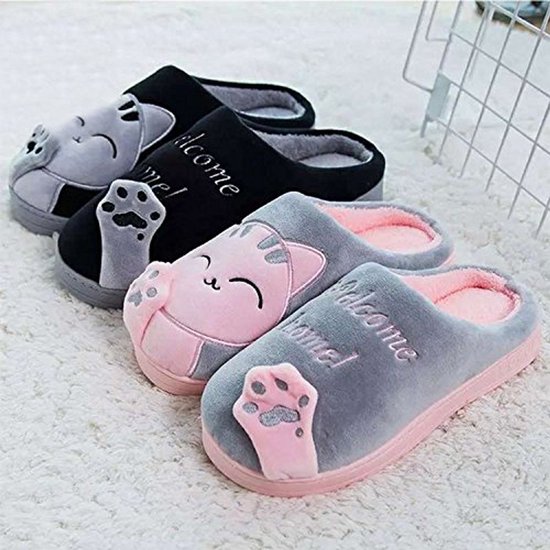 ZWCSHUU Heren Outdoor Katoenen Slippers Winter Mannen Indoor Pluche
