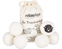 24 x drogerballen XXL - wasdrogerballen schaapwol - dryer balls - wit