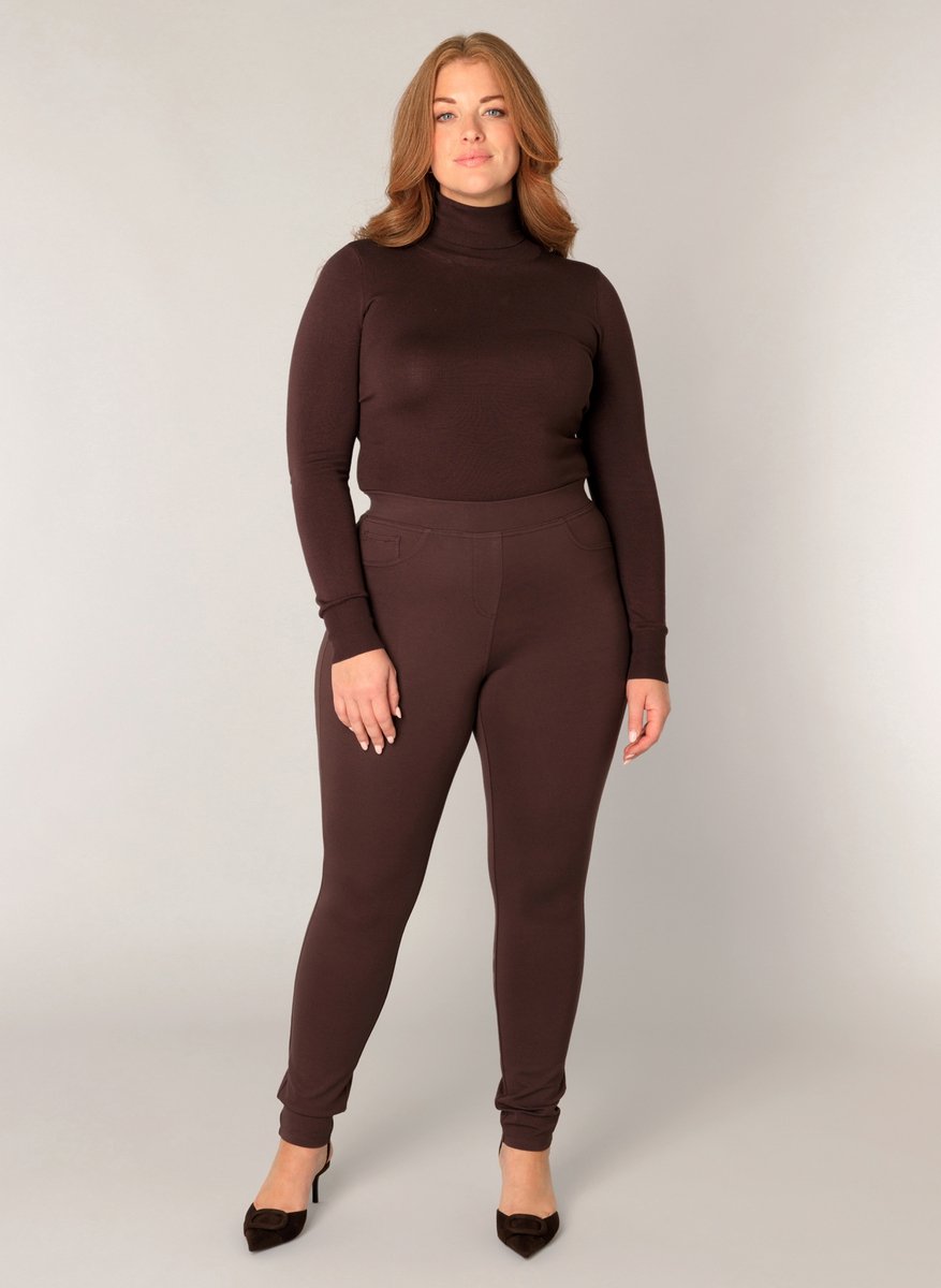 BASE LEVEL CURVY Arnika Tregging - Brown - maat 4(54/56)