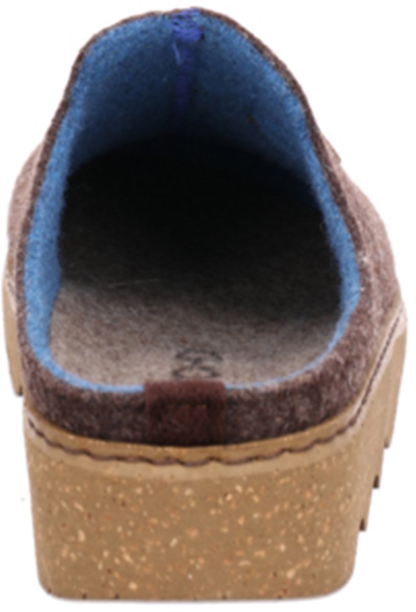 Rohde 6122 72 Pantoffels Open Sloffen Bruin/Blauw Vilt Dames - Bruin - 39 — cadeau in Mode & Accessoires - foto 6