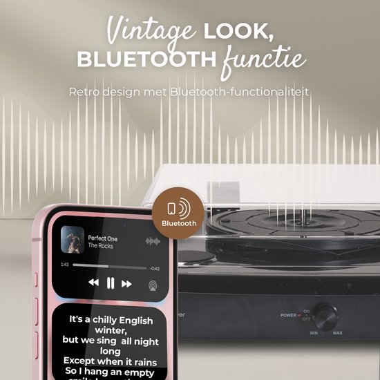 Denver Platenspeler Dual Bluetooth - Ingebouwde Speakers - USB - Retro - VPL230B — afbeelding 2