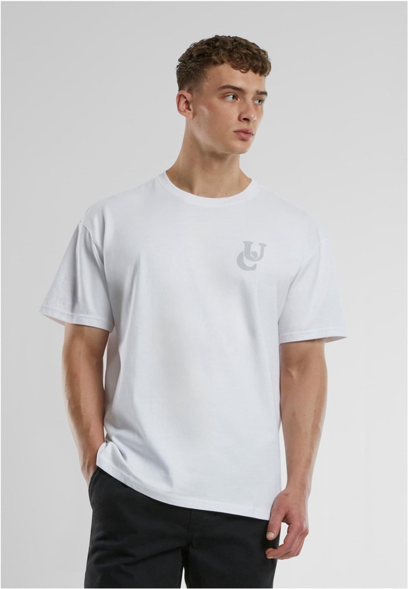 Urban Classics UC Weavy Logo Heavy Oversized Heren Tshirt M Wit