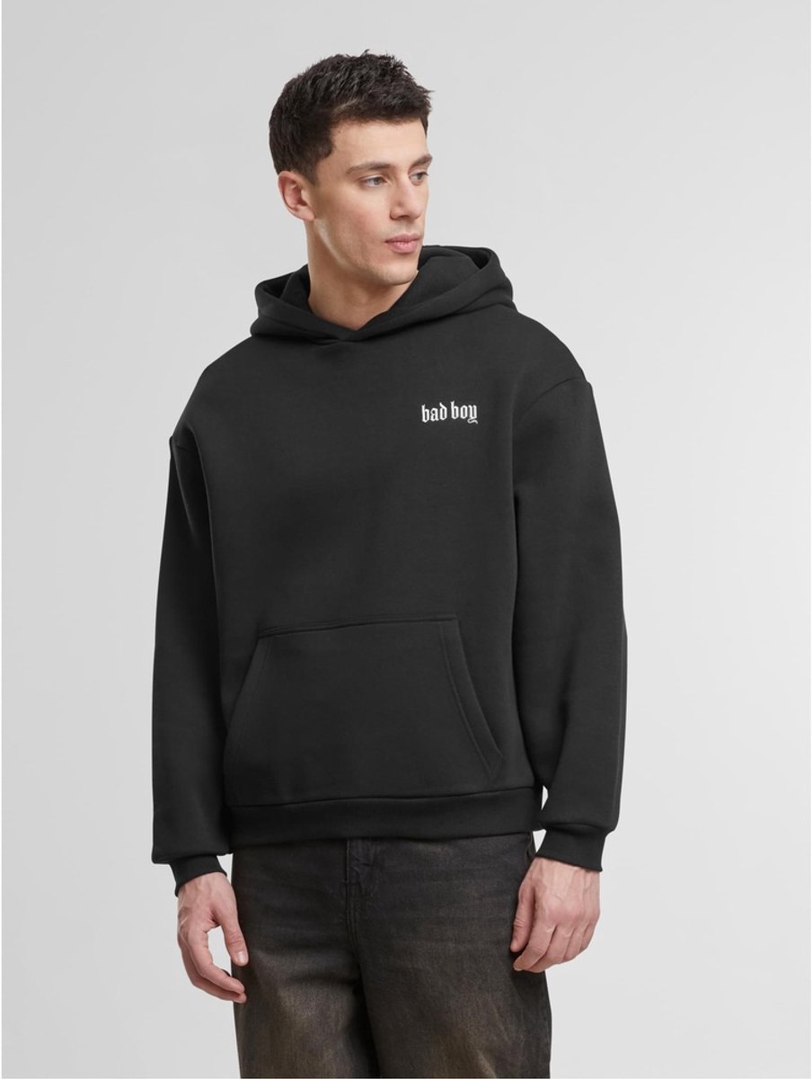 Mister Tee Bad Boy EMB Fluffy Hoodie/trui L Zwart