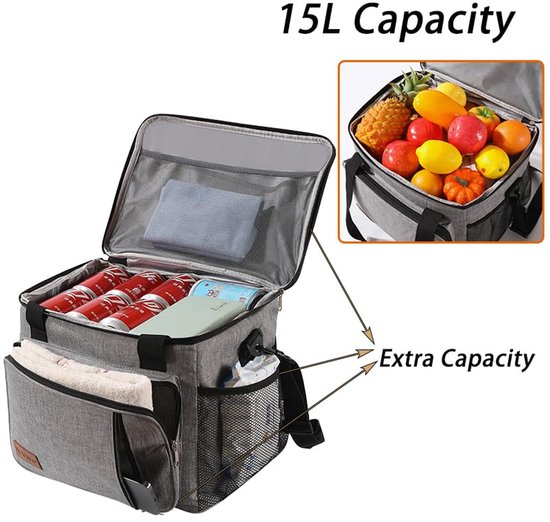 Koeltas 25L Thermisch Geïsoleerde Picknicktas - Waterdichte