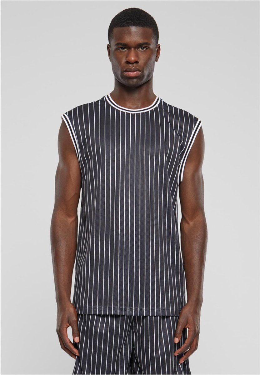 Urban Classics Striped Mesh Tanktop Tanktop XL Polyester Basics Zwart