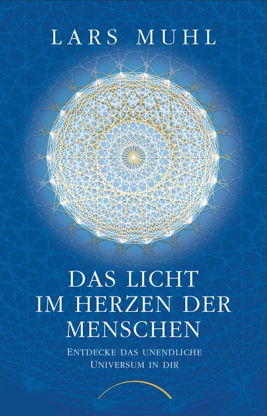 Boekomslag met de titel "Das Licht im Herzen der Menschen" en een geometrisch lichtpatroon.