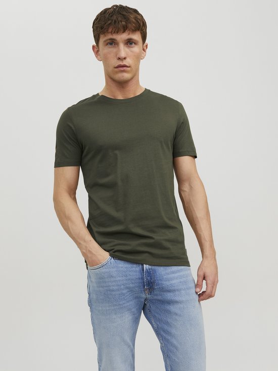 Jack & Jones T-Shirt Jjeorganic Basic Tee SS O-cou Noos 12156101 Olive Night/Slim Homme Taille - L