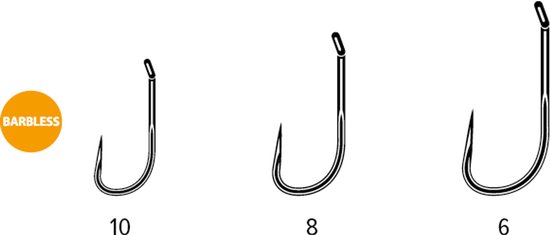 Carp Spirit Long Shank Barbless Haken 8 - Aanbieding van Merkloos — afbeelding 3