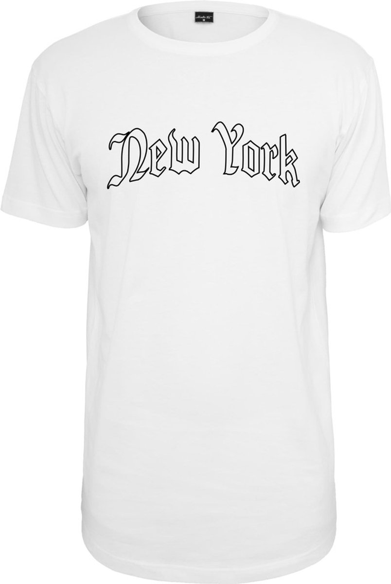 Mister Tee New York Wording Heren T-shirt XL Zwart