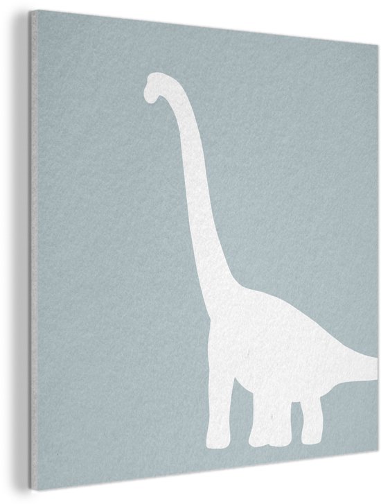 Akoestisch wandpaneel 60x60 cm - Vilt schilderij Dino - Brachiosaurus ...