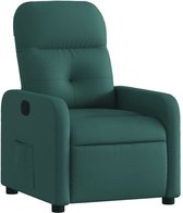 vidaXL - Fauteuil - réglable - tissu - vert foncé